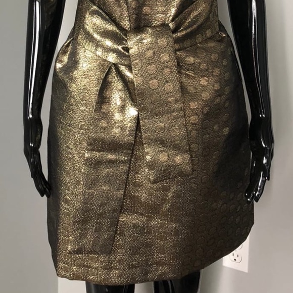 NWOT SEE BY CHLOE GOLD PATTERN LAME DRESS 6 S-M IT 42 GORGEOUS!!!!! - Picture 2 of 13